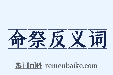 命祭反义词是什么意思的图片